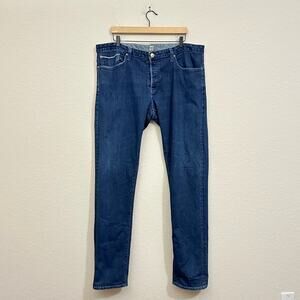 AGAVE DENIM No.30S Modern Selvage Jeans Blue Button Fly Slim Straight Leg